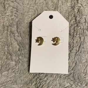 Lunar Gold Stud Earrings